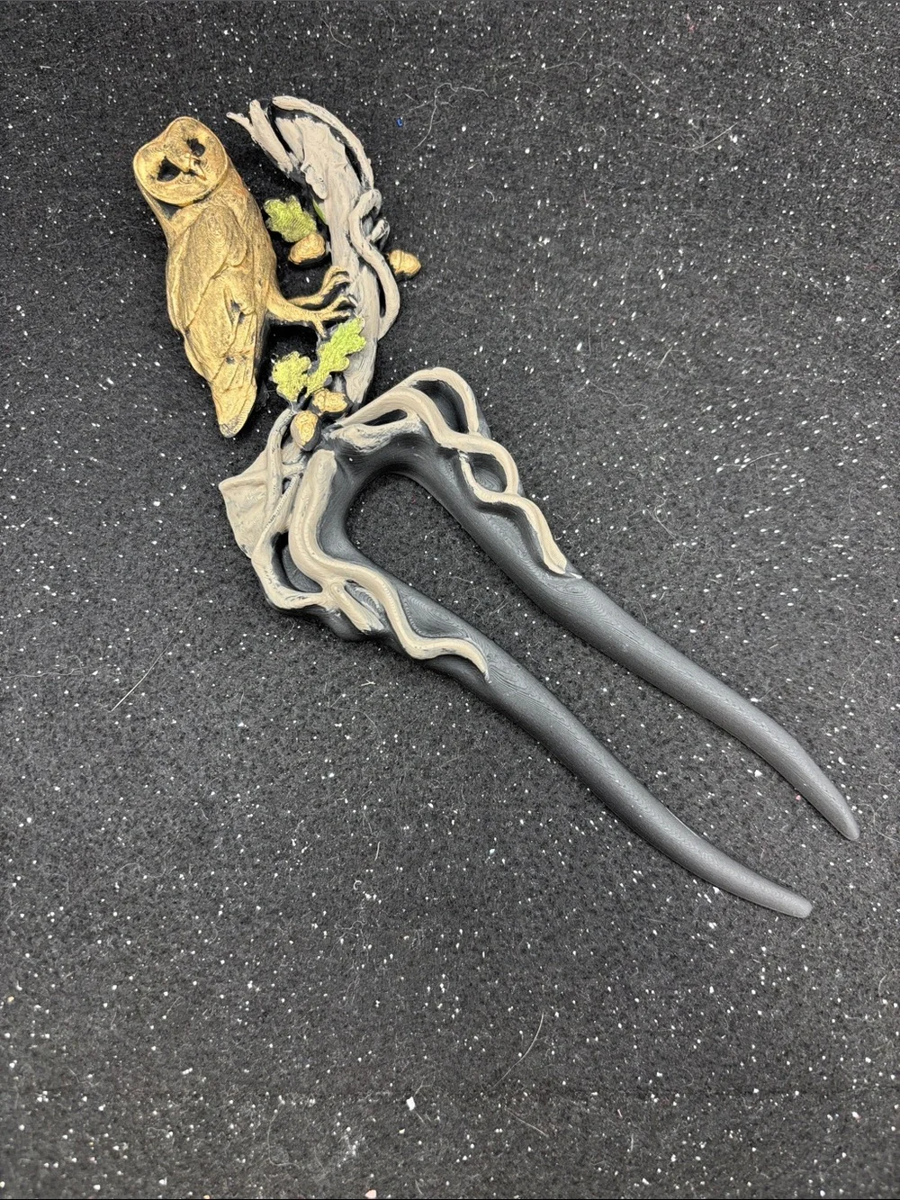 Owl Hair Fork | Woodland Owl Hair Stick